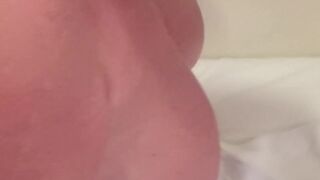 British milf takes a massive cum shot after playing with herself xxx