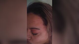 Pov: Close-up quick sloppy head cumshot