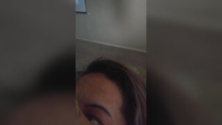 Pov: Close-up quick sloppy head cumshot