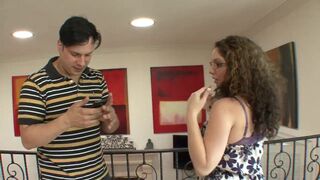 Busty mature brunette seduces inexperienceder dude to fuck her - 2 image