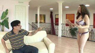 Busty mature brunette seduces inexperienceder dude to fuck her - 3 image