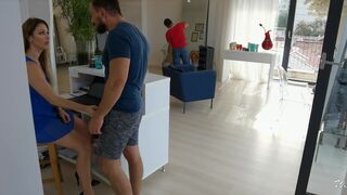 Wet Kelly extreme passionate public fuck at work with a costumer