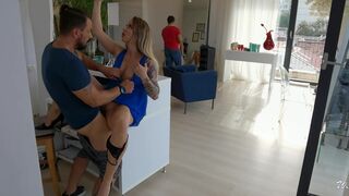 Wet Kelly extreme passionate public fuck at work with a costumer