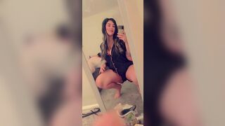 Horney sexy housewife has a little fun whe husbands away