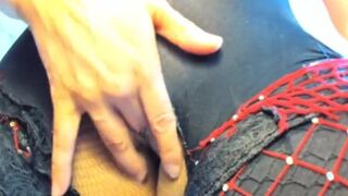 Dirty milf rides creamy , squirts all time and milking tits