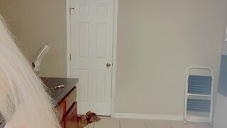 Smoking then cumming in hot blonde babe