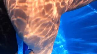 Sexy Joy takes a Creampie in the Pool