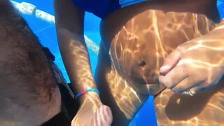 Sexy Joy takes a Creampie in the Pool