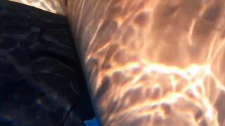 Sexy Joy takes a Creampie in the Pool