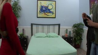 blonde MILF with big boobs loves to fuck hard