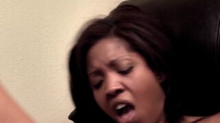 Black latex clad teen lesbians Elexis and Lotus Lain want to fuck