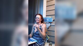 Smoking and conversation with Hot Milf