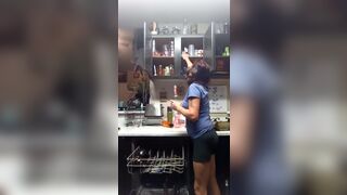 Mild does house chores