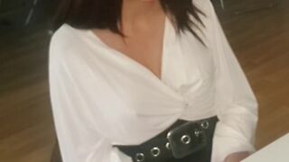 Lisa with Big Tits Show her Boobs for Casting for get new Job. she Play with her Boss in Sexy Style