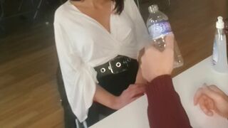 Lisa with Big Tits Show her Boobs for Casting for get new Job. she Play with her Boss in Sexy Style