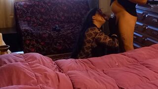 I Fill her Mouth and Tits with Cum