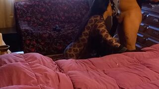 I Fill her Mouth and Tits with Cum