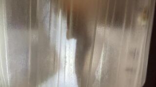 Step Aunt JOI in Shower Jack off Spying on best Legs Feet Tits