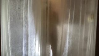 Step Aunt JOI in Shower Jack off Spying on best Legs Feet Tits