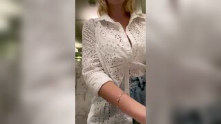 Girl Pissing and Playing in the Night Club Toilet