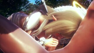 ANGEL WITH BIG TITS GETS CUMSHOT | 3D Hentai Oral Sex