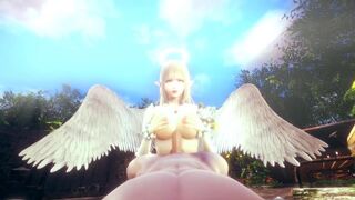 ANGEL'S BIG TITS RUB AGAINST MY COCK | 3D Hentai