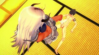 MINOTAUR CHAN LOVES FOOTJOB AND JERKS OFF a DICK WITH HIS BIG FEET : 3D Hentai