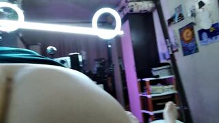 My Finger is in her Anus, my Dick is in her Throat! Hot POV Fucksession from Mature Russian Couple!