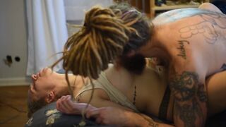 MILF Morning Legs Loves Cock in her Throat and Cum on her Face. Perfect Tits Lactate Through'r Shirt