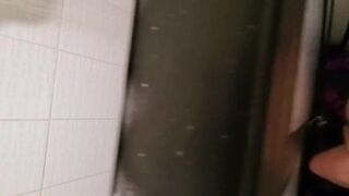 My Pregnant Ebony Latina Wife taking a Shower and Loves to be Watched - 7 image