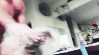 When I Catch Inexperienced Guy Jerking off in my Room and i help him Cum!