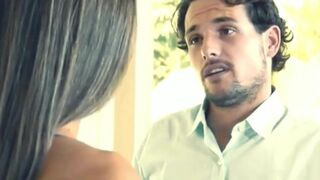 MILF and stepson have sex, romantic boobs