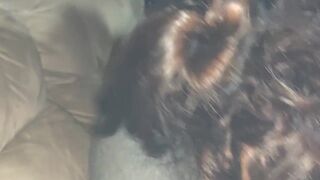 Step Mom Secretly Sucks Son Cock during Movie Night Dad Left the Room