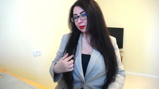 Hot Office Worker Suck Big Dildo and make Tittsjob with Huge