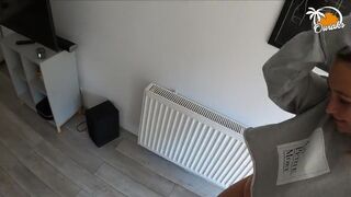 The Blonde is Giving the Gardener a Blowjob during Work