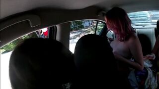 Helena Price - taking my Married Exhibitionist Friends for a Ride to Flash in Public and Upskirt! - 5 image