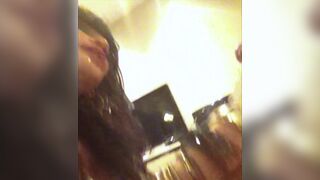 Desirous Love Making of a Petite Perfect Bodied Wife on a Lounge