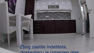 MILF Lilly-completely Naked in Front of the Delivery Man