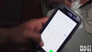 Busty latin Cassidy Banks getting her pussy slammed in an RV