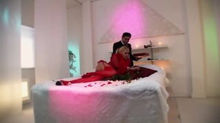 Insatiable Carly is gifted roses, chocolates and multiple cocks