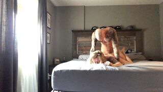 $AVAGE~Step Daughter Takes Daddies Cock while Mom is gone