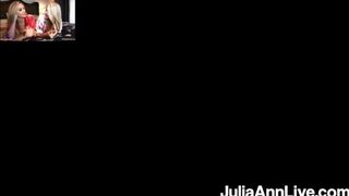 Busty Cougar Cunnilingus! Julia Ann & Blonde Bombshell Vicky Vette Orgasm!