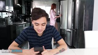 Reality Junkies - lil stepson sneaks some pictures of hot milf untill she gives him a reason to stop