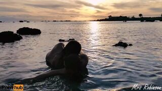 Hot Girls having Lesbian Sex on Public Beach