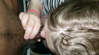 Suck me Till I Explode on Your Breast - Curvy College Teen With Huge Boobs Sucks BBC