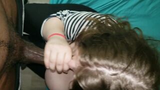 Suck me Till I Explode on Your Breast - Curvy College Teen With Huge Boobs Sucks BBC