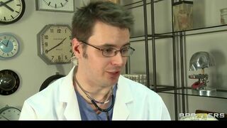 Sexy black nurse sucks & fucks sex addict's big-dick in hospital