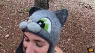 Outdoor Sex in Cold Weather with Cum on Tits. Waiting for the Sun (eng Subtitles)