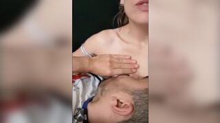 Wife Gets Double Orgasm from Breastfeeding her Husband