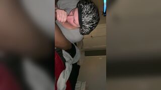 POV Amateur PAWG Wife Deepthroats and Gags on BBC